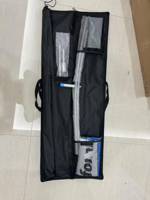 Bow Flag/Feather flag 15 ft. Height Carbon Fiber Kit (Pole Set, Metal Ground Stake &Carry Bag/Double Sided Print)