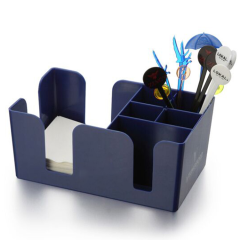 Bar Caddy, 1 Pebbled Napkin Holder - 6 Compartments