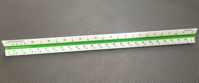 color-coded 12" Architectural/Engineering Plastic Triangular scale