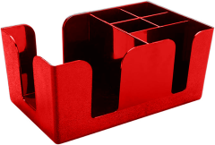 Bar Caddy, 1 Pebbled Napkin Holder - 6 Compartments