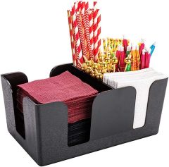 Bar Caddy, 1 Pebbled Napkin Holder - 6 Compartments