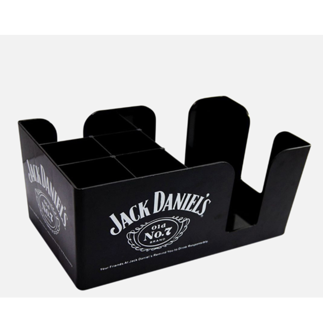 Bar Caddy, 1 Pebbled Napkin Holder - 6 Compartments