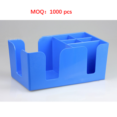 Bar Caddy, 1 Pebbled Napkin Holder - 6 Compartments