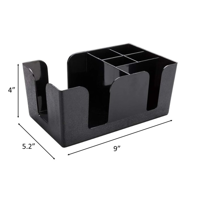Bar Caddy, 1 Pebbled Napkin Holder - 6 Compartments