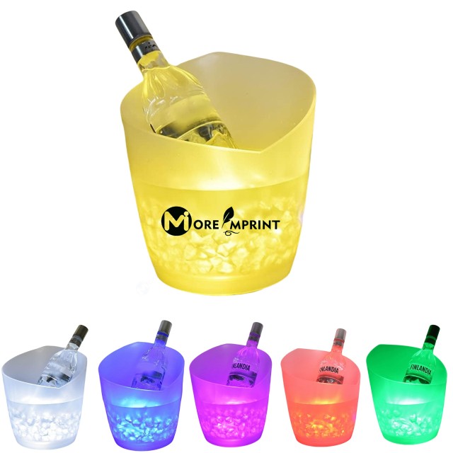 Tilted LED Plastic Ice Bucket