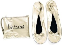 Portable Foldable Ballet Flat Slippers Roll Up Ballerina Shoes