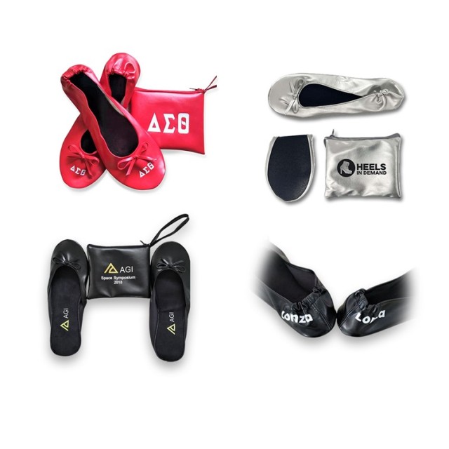 Portable Foldable Ballet Flat Slippers Roll Up Ballerina Shoes