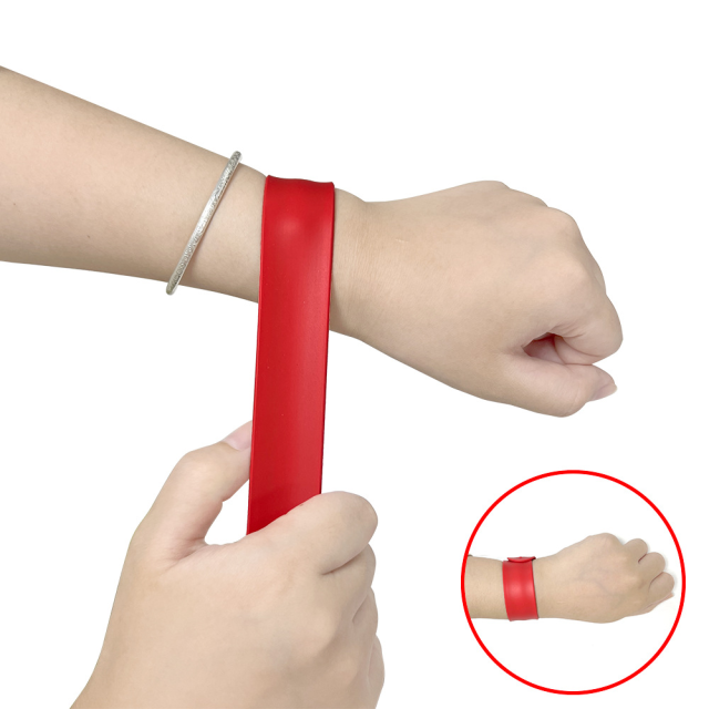 Silicone Rainbow Slap Bracelets Party Wrist Strap Colorful Wristband