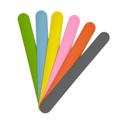 Silicone Rainbow Slap Bracelets Party Wrist Strap Colorful Wristband