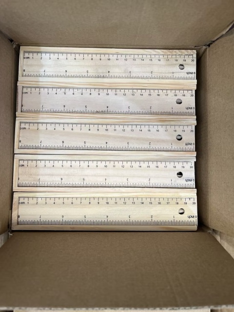 12-Piece Colored Pencil Set In Wooden Ruler Box