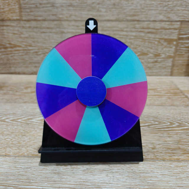 Custom Acrylic Raffle Lucky Draw Wheel Dry Erase Rainbow Multicolor