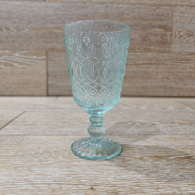 Emboss Glass Stem Wine Glass Wine Juice Glass