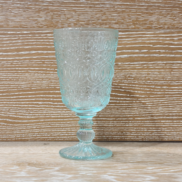 Emboss Glass Stem Wine Glass Wine Juice Glass