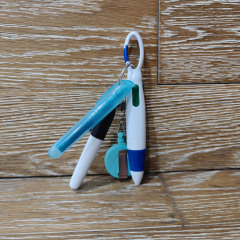 Retractable Reel Nurse Pen Set Light and Badge Clip Holder