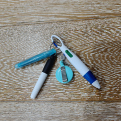 Retractable Reel Nurse Pen Set Light and Badge Clip Holder