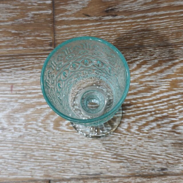 Emboss Glass Stem Wine Glass Wine Juice Glass