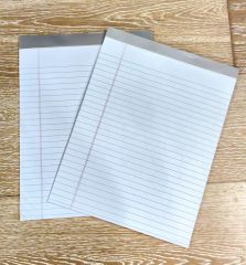 Custom legal pad 8.5'' x 11.75''/5'' x 8''