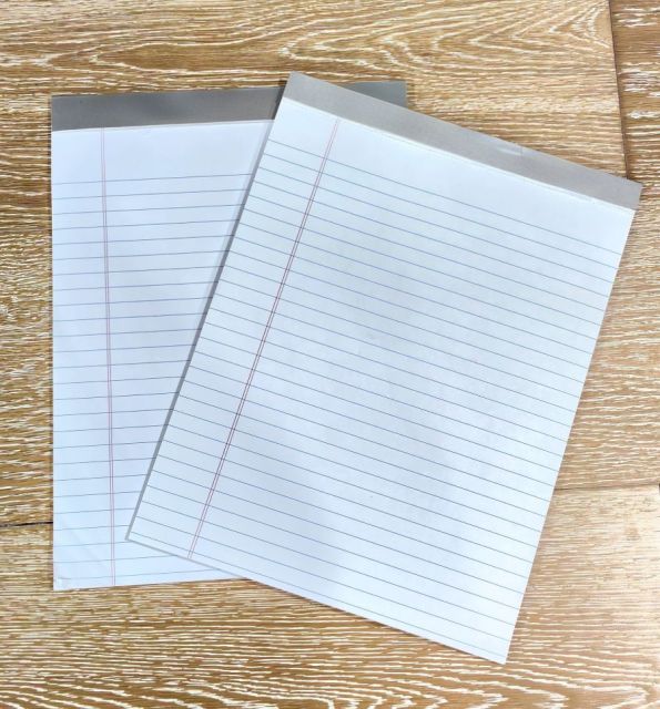 Custom legal pad 8.5'' x 11.75''/5'' x 8''