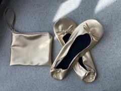 Portable Foldable Ballet Flat Slippers Roll Up Ballerina Shoes