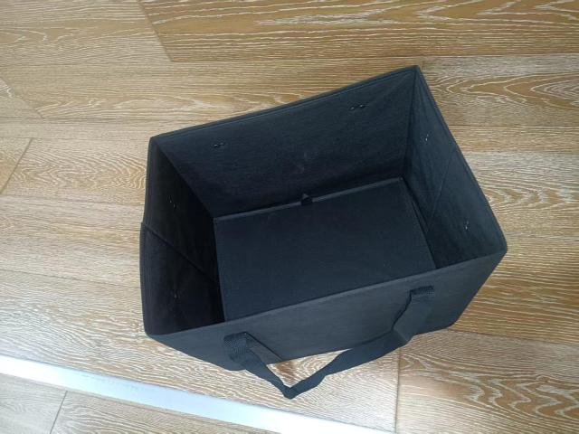 Collapsible Foldable  Non-woven grocery box Tote Shopping Bag with Large Heavy Duty Reinforced Bottom