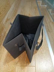 Collapsible Foldable  Non-woven grocery box Tote Shopping Bag with Large Heavy Duty Reinforced Bottom