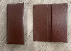 4.25 x 11 inches 2 View Leather Menu Holder