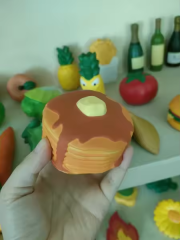 Soft Squishy PU Stack of Pancakes Shaped Foam Toys Stress Ball Stress Relief Toy Giveaway Gifts