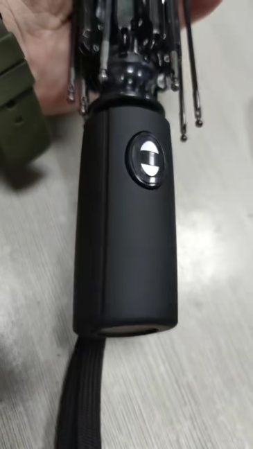 44" Arc RPET Auto OPEN/ COLSED Compact Umbrella-Rubber Handle