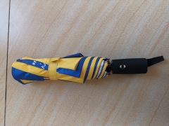 44" Arc RPET Auto OPEN/ COLSED Compact Umbrella-Rubber Handle