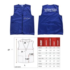 Supermarket clerk vest safety vest uniform vest