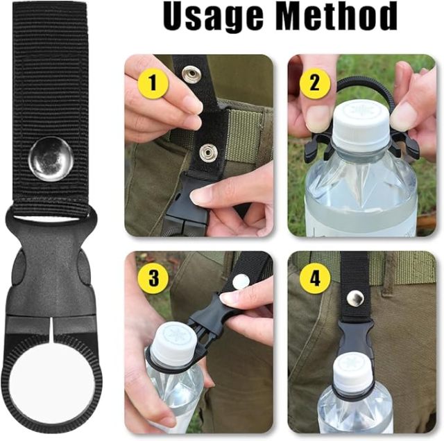Water Bottle Holder Belt Buckle Hanging Hook for Hiking
