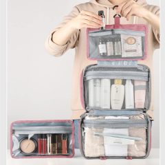 Foldable Toiletry Bags Makeup Traveling Organizer with Hanging Hook