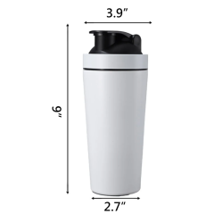 30oz Insulated Stainless Steel Protein Shaker Water Bottle