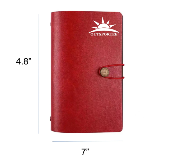 A6 Size PU Leather Notebook 6 Ring Blinder Refillable