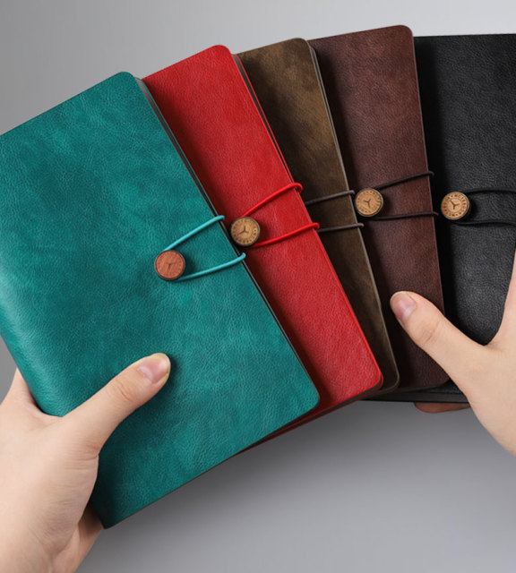 A6 Size PU Leather Notebook 6 Ring Blinder Refillable