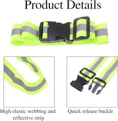 Adjustable Safety Reflective Elastic Belt High Visibility Waist Bands