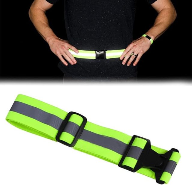 Adjustable Safety Reflective Elastic Belt High Visibility Waist Bands