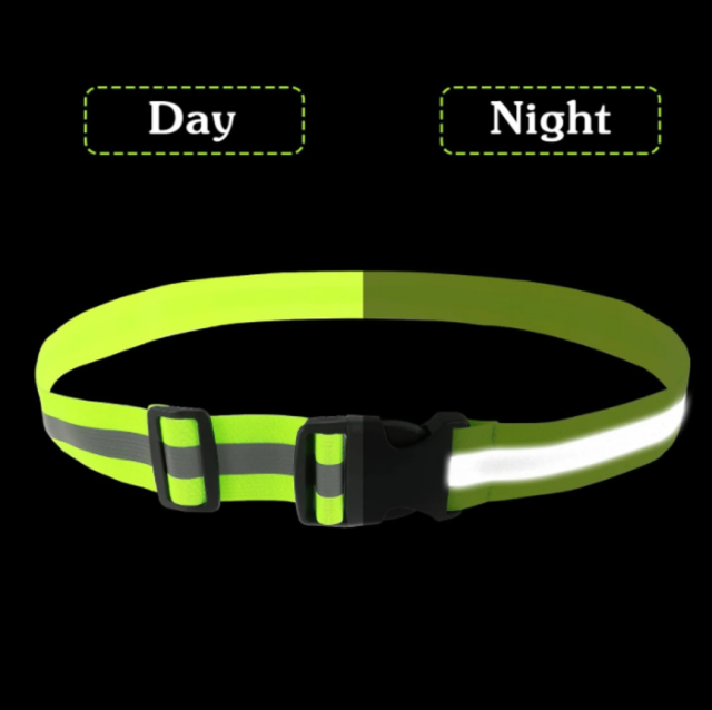 Adjustable Safety Reflective Elastic Belt High Visibility Waist Bands