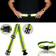 Adjustable Safety Reflective Elastic Belt High Visibility Waist Bands
