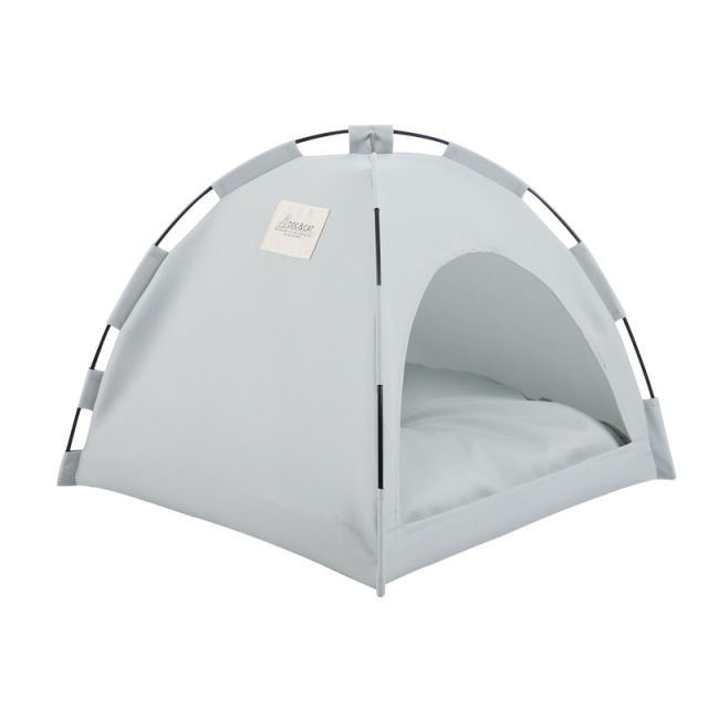 Foldable Pet Tent Bed with Cushion Outdoor Covered Cat House