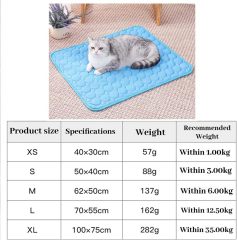 Summer Cooling Pet Blanket Dog Floor Mat Sleeping Cushion