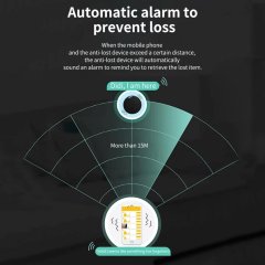 Bluetooth Anti-Lost Tracker with Alarm Round Location Finder