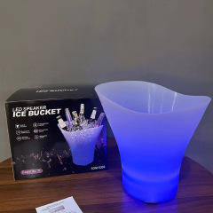7L Glowing LED Ice Bucket with Speaker Outdoor Party Drink Tub