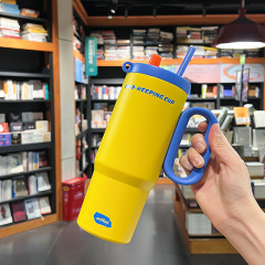 25oz Vacuum Insulated Stainless Steel Car Tumbler with Filter Straw Handle Outdoor Travel Cup