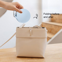 Folding Silicone Cup Outdoor Travel Mug with Lid Carabiner