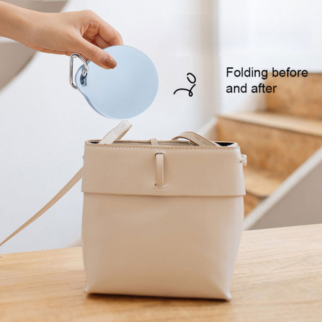 Folding Silicone Cup Outdoor Travel Mug with Lid Carabiner