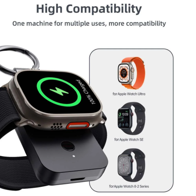 Portable Wireless Keychain Magnetic Power Bank for Iwatch