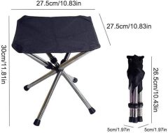 Outdoor Folding Tripod Stool Portable Fishing Chair with Storage Bag