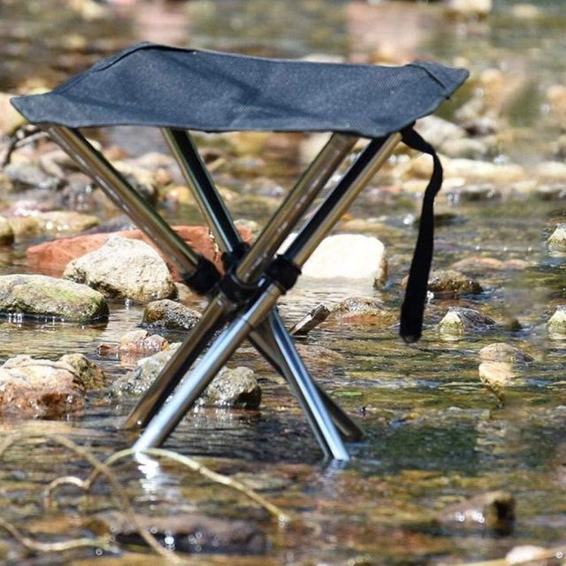 Outdoor Folding Tripod Stool Portable Fishing Chair with Storage Bag