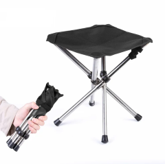 Outdoor Folding Tripod Stool Portable Fishing Chair with Storage Bag